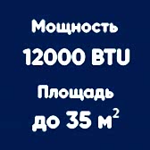 12BTU (до 35м²)