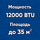 12BTU (до 35м²)