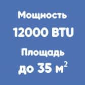 12BTU (до 35м²)