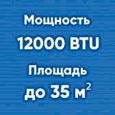 12BTU (до 35м²)